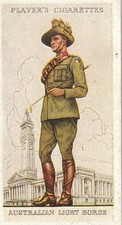 PLAYER TOBACCO CARD - BRITISH MILITARY UNIFORMS - AUSTRALIAN LIGHT HORSE picture