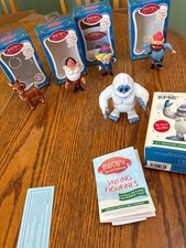 Rudolph the Red Nosed Reindeer 50th Anniversary Talk & Sing Ornaments Set of 5 picture