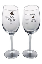 2 x Jack Rabbit Wine Glasses - Wine Glasses with measurement Lines Jack Rabbit picture
