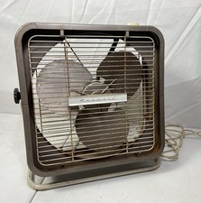 Kenmore 2-speed Box Fan Tan 3 Blade Vintage 60’s picture