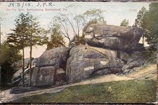 Postcard PA Gettysburg Battlefield Devil's Den 1913 Mailed On 50 Yr. Anniversary picture