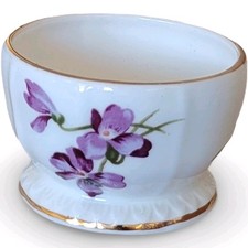 Vintage Hammersley Fine Bone China Violets Egg Cup Gold Trim Made in England picture