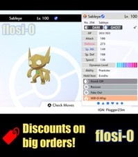 6IV Ultra Shiny Sableye Pokemon Sword and Shield (Square Shiny) picture