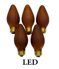 5pcs DIMMABLE LED AMBER FLAME Painted Bulbs for Vintage Chandeliers Art Deco picture