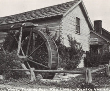 C.1905 RPPC Renfro Valley KY Post Office Old Mill Wheel Trading Post Lodge Truck picture