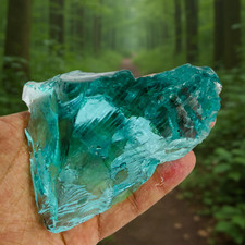 1250-1350 CT High Quality Aqua Blue Andara Obsidian Healing Gemstone Crystal picture