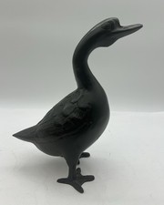 Vintage Japanese Cast Iron Duck / Goose, Gorgeous, Heavy, 10” Bronze Finish picture
