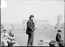 Noted Athletic Coach Amos Alonzo Stagg Stands On The Field Coachi - Old Photo picture