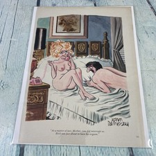 1982 Sexy Adult Cartoon Bedroom Vintage Print Ad/Poster Pinup Art Magazine Page picture