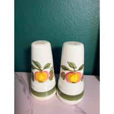 Vintage Stangl Pottery Apple Delight Salt and Pepper Shakers Set 4