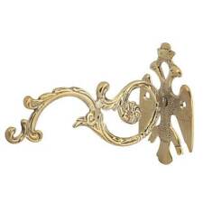 Wall Mounted Hanging Brass Bracket for Vigil Lamp with Double Headed Eagle New picture