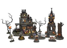 Disney 12 Piece Musical Halloween Village Set Haunting Music Sounds Costco 2023 picture