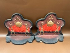Antique Fireplace Kitchen Fireside Hearth Cast Iron Bookends  / Doorstops picture