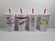 Chick-fil-A Collectible Classic Reusable Cup Set Of 4 BRAND NEW & UNUSED picture