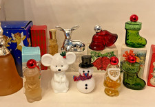 Avon Christmas bottles-FULL-Set Of  11, Vintage Santa-bells-snowman-stocking picture