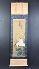 Maekawa Soju Kannon Buddhist Japanese Hanging Scroll Hand Painted Silk Kakejiku picture