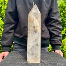 9.25LB Natural Clear Quartz Crystal Point Healing Wand Polished Rock Crystal Rei picture