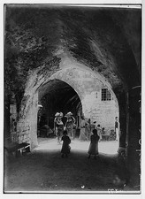 Photo:Jerusalem Old City Israel 1900s Arched Street Scene People picture