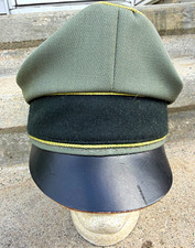 Repro WW2 German general officer crusher visor cap trikot gabardine sz 58 picture