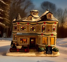 Retired St. Nicholas Square Village Collection Village The Coffee Grounds Bonus picture
