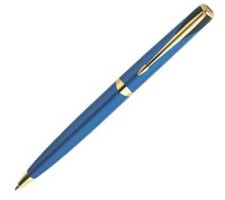 Parker Inflection Ballpoint Pen Blue & 14Kt Gold New In Box Blue Ink Made In Uk picture