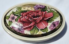 Casual/Floral Porcelain Jewelry/Large Trinket Oval Box With Lid/Limited Edition picture