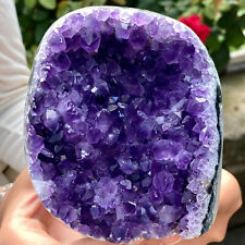 2.2LB  Natural Amethyst geode quartz cluster crystal specimen energy healing. picture