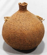 Antique Native American Paiute Bottle Basket Twined Willow Great Basin c1900 picture