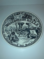 Wisconsin Dells Souvenir Plate 10” Ironstone Spin Original Made In USA picture
