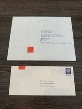 1957 Taliesin Frank Lloyd Wright Eugene Masselink Signed Letter + Envelope NR picture