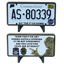 DL6-01 CONNECTICUT STATE POLICE TROOPER SPINA CSP License Plate Challenge Coin T picture