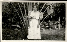 Beautiful Indigenous Woman in Dress Hawaii or Philippines? c1910 RPPC PC bhn picture