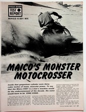 Maico K-501 MX Vintage Magazine Article Cycle Guide Test Report 1971 picture