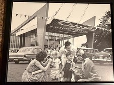 Vintage Carrol's Hamburgers Photo 11x14 Albany NY Central Ave 1960s Framed picture