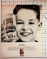 Vintage 1960s C&C Super Coola Cola Soda Pop Drink Magazine Ad Boy picture