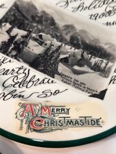 Vintage 70's, 4 Collectible Christmas Italian Plates Postcard Designed 2024 picture