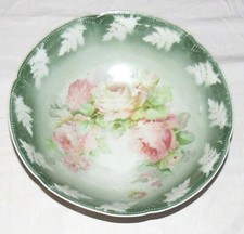 Germany 86 (in circle) Vintage Pink Roses 9.3/4 inch Serving Bowl picture
