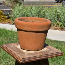 Vintage Terracotta Planter Thick Rim Italian Style Clay Flower Pot Heavy 8