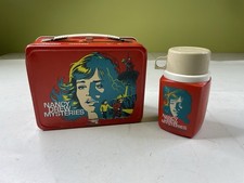 Nancy Drew Mysteries metal lunchbox w/ thermos 1977 Universal City Studios picture