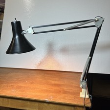 Vintage Luxo L-1 Architect Drafting Desk Lamp Black Clamp Mount MCM Jac Jacobsen picture