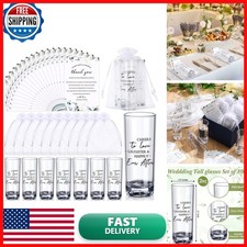 Sliner 100 Set 2oz Acrylic Shot Glasses - Cheers to Love Laughter and Happily picture