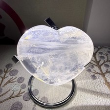 405g Natural Clear Quartz Heart Polished Effect Healing Crystal picture