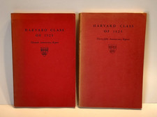 Harvard Class of 1925 Set of 2 Anniversary Reports 30th (1955) & 35th (1960) picture