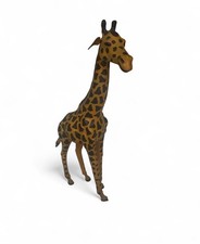 Hand-Painted Vinyl Giraffe Figurine Collectible, Approx. 18 in Tall Vintage 2007 picture