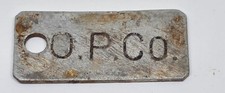 Rare Vintage O.P. CO. Oahu Pineapple Company Metal ID Tag Hawaii Plantation Era picture