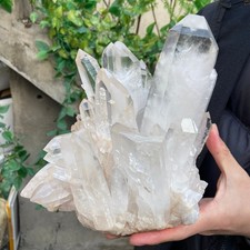 10.4LB A++Large Natural clear white Crystal Himalayan quartz cluster /mineralsls picture