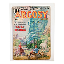 Argosy Weekly Magazine Aug 27 1938 Pulp Lost House Eerie Mystery Cover Vintage picture