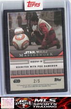 2025 Topps Star Wars Masterwork Reunited With Poe Dameron BB-8 Colored Metal #/5 picture