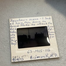 Vintage 35mm Slide Photo Downtown Street View Bismark ND 1973 -- B3 picture