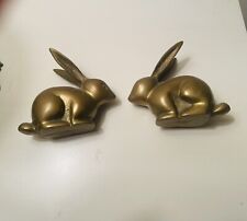 Pair of Brass Rabbits/ Bunnies Vintage picture
